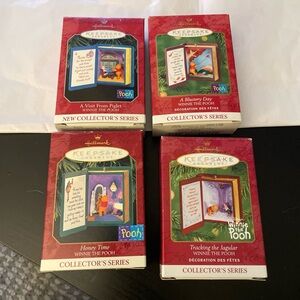 Hallmark Winnie the Pooh New Collector Series 1, 2, 3, & 4 in Box